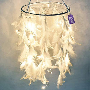 Asian Hobby Crafts Dream Catcher Wall Hanging with LED Lights : Length 30cm : Unicorn - Home Decor Lo