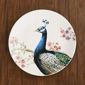 Home Centre Moksha Peacock Print Side Plate - Home Decor Lo