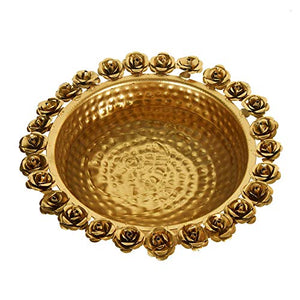 Shopping club Brass Traditional Urli Bowl (Gold_3 Inch X 9 Inch X 10 Inch) - Home Decor Lo