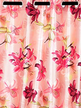 Load image into Gallery viewer, Home Sizzler 3D Flower Polyester 5 ft Window Curtain (Pink) -2 Pieces - Home Decor Lo