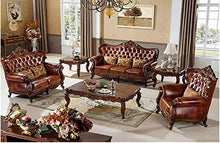 Load image into Gallery viewer, Shilpi Solid Sheesham Wood Sofa Set | Wooden Sofa Set | Living Room Furniture (3+2+1, Brown) Without Table - Home Decor Lo