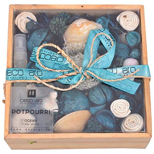 Deco aro Natural Dried Flowers Leaves Seeds Wooden Flakes Natural Potpourri, Ocean Fragrance - 250g - Home Decor Lo