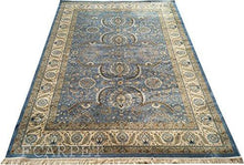 Load image into Gallery viewer, Kashmiri Silk Design Higher Quality Silk Carpet for Your Home &amp; Office Room 180X275 cm (6.0 X 9.0 feet) Sky Blue - Home Decor Lo