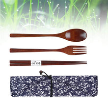 Load image into Gallery viewer, Wooden Lunch Cutlery Set - Home Decor Lo