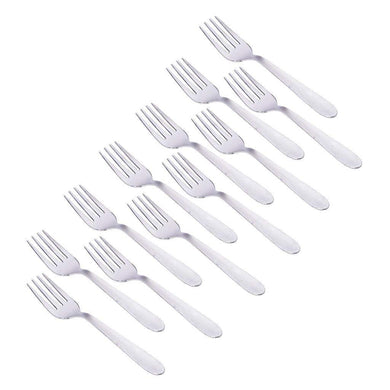 Royal Sapphire Stainless Steel Fork Set, Set of 12, Silver - Home Decor Lo