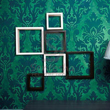 Load image into Gallery viewer, Santosha Decor MDF Wall Shelf Square Shape Floating Wall Shelves (Black and White) - Set of 6 - Home Decor Lo