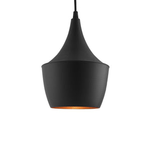 Black Finish Metal Shade Hanging Pendant Ceiling Lamp - Home Decor Lo
