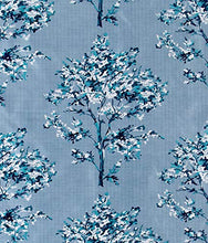 Load image into Gallery viewer, Impression Hut Long Crush Heavy Polyester Tree Printed Curtains for Window 2 Pc. Color Blue Size 4 Feet x 5 Feet - Home Decor Lo