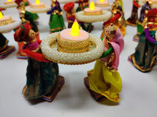 Load image into Gallery viewer, ABC Season Store Bhai-Bhabhi Rajasthani Couple Diya | Festive-Traditional-Elegant Look | 1 Pair | Handicraft-Decorative Gift Article | Festive product i.e. Diwali,Marriage,Birthday etc. | Proudly Made In India - Home Decor Lo