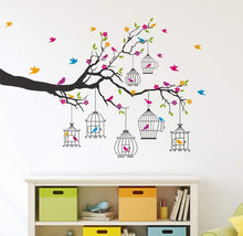 Load image into Gallery viewer, Amazon Brand - Solimo Wall Sticker for Living Room (Birdie House, Ideal Size on Wall - 133 cm x 90 cm) - Home Decor Lo