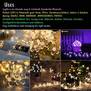 Archies® Decorative Flower Fairy String 20 Led Lights for Diwali Festival, Christmas, Party, Home Décor Gift (Warm White) - Home Decor Lo