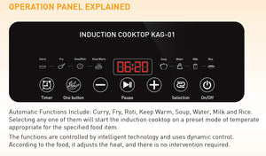 KENT Induction Cooktop KAG-01 2000-Watt (Black) - Home Decor Lo