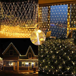 CITRA 300 LED Net Mesh Fairy String Light Still Effect Lighting 10x10 Foot for Diwali Decorationm Backdrop Garden Tree Waterproof - Warm White - Home Decor Lo