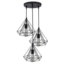 Load image into Gallery viewer, Round Cluster Chandelier Black Diamond Hanging Pendant Light - Home Decor Lo