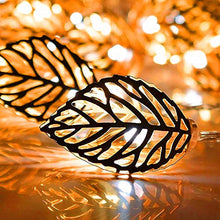 Load image into Gallery viewer, Ascension 16 Led 5 Meter Golden Metal Leaf Copper String Fairy Light for Home,Office, Diwali, Eid &amp; Christmas Decoration Yellow - Home Decor Lo