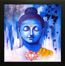 Load image into Gallery viewer, Saf Buddha Painting Exclusive Framed Wall Art Paintings. Frame Size (12 Inch X 12 Inch, (Wood, 30 Cm X 3 Cm X 30 Cm, Special Effect Textured) - Home Decor Lo