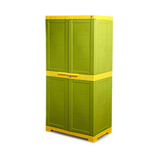 Load image into Gallery viewer, Cello Novelty Big Cupboard with 3 Shelves (Green and Yellow) - Home Decor Lo