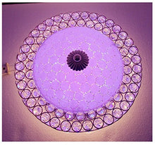 Load image into Gallery viewer, HomeShop52.com Peacock Luxury Crystal Round Chandelier Modern Hanging LED Lights (12-inch, Multicolour) - Home Decor Lo