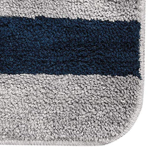 CAZIMO Anti Striped Skid Microfiber Door Mat Set of 2- 16 x 23 Inches, 40 cm x 58 cm (Blue : Grey) - Home Decor Lo