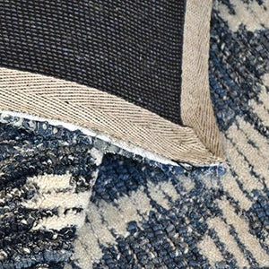 The Rug Republic Handmade Blue/Ivory Krios Carpet - Home Decor Lo