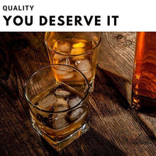 Load image into Gallery viewer, Taylor&#39;d Milestones Scotch Glasses, 10.5 oz Premium Whiskey Glass Set Includes 2 Square Base Rocks Tumblers, Excellent for Bourbon &amp; Old Fashioned Cocktails. Perfect for Gift Giving and Home Barware. - Home Decor Lo