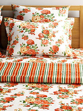 Load image into Gallery viewer, Turu Floral 5 Piece Cotton Comforter Set - White &amp; Red - Home Decor Lo