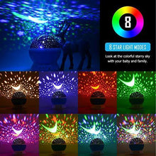 Load image into Gallery viewer, House of Quirk Night Light Lamps for Bedroom Romantic 360 Degree Rotating Star Projector Lights Color Changing LED for Kids Girls Baby Nursery Gift - Color AS PER Availability - Home Decor Lo