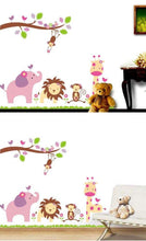 Load image into Gallery viewer, Decals Design StickersKart Wall Stickers Baby Cartoon Animal Kingdom Kids Room (Multicolor) - Home Decor Lo