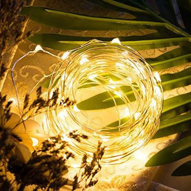 Homesake ® Golden 50 LED Fairy Battery Operated String Lights for Home Decoration for Indoor and Outdoor ( 5 Meter ) - Home Decor Lo