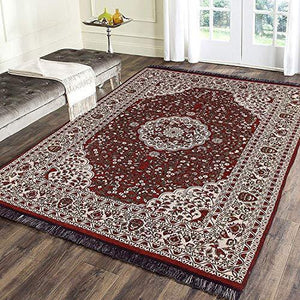 Vram Velvet Carpet - |72" inch x 108" inch | 183 cm x 275 cm | 6 Feet x 9 Feet |-Multicolor - Home Decor Lo