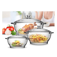 Load image into Gallery viewer, Ducati Pougine Casserole 1 L Serves 4-5, 1.5 L Serves 7-8, 2.5 L Serves 10-12 Persons - Pack of 3 Pieces - Home Decor Lo