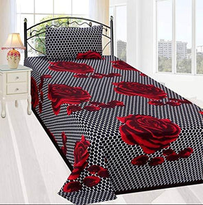 RS Home Furnishing Cotton 144 TC Bedsheet (Single_Multicolour) - Home Decor Lo
