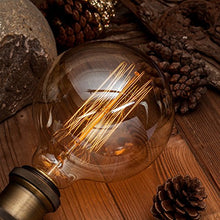 Load image into Gallery viewer, Citra Vintage Edison Bulbs,Antique Retro Incandescent Light Bulb 40W Squirrel Cage Filament Light Bulb G80 Classic Amber Glass E26/E27 Medium Base Dimmable (2 Pack) - Home Decor Lo