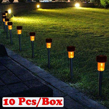Load image into Gallery viewer, Preyank Solar 10X Solar Light For Path Garden Outdoor Landscape Yard Warm White LED Lamp, Black - Home Decor Lo