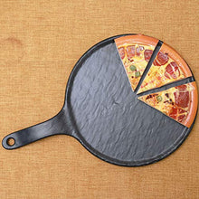 Load image into Gallery viewer, REYIN EYIN Matt Black Pan Platter | Pizza Platter | Pizza Serving | Serving Tray | 12 inches - Home Decor Lo