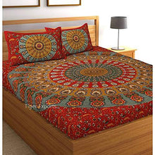 Load image into Gallery viewer, TIGER EXPORTS Cotton 144 TC Bedsheet (Red_Queen) - Home Decor Lo