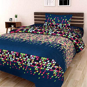 RS Home Furnishing Cotton 144 TC Bedsheet (Single_Multicolour) - Home Decor Lo