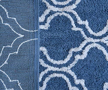 Load image into Gallery viewer, AEROHAVEN™ 100% Cotton Glorious Super Soft Moroccan Designer Anti Slip Bathmat (Blue, 40 x 60 cm) - Home Decor Lo
