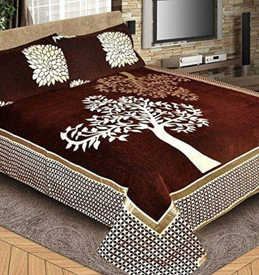 Fresh From Loom Chenille 500 TC Bed Cover (Brown_King) - Home Decor Lo