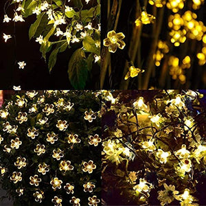 20 Flower LED Curtain String Window Lights