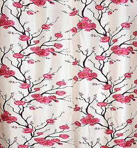 Soulful Creations Polyester Floral Curtain, Door - 7 Feet, Pink Bale, Pack of 3 - Home Decor Lo
