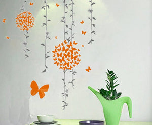 Decals Design 'Butterflies' Wall Sticker (PVC Vinyl, 50 cm x 70 cm, Multicolour) - Home Decor Lo