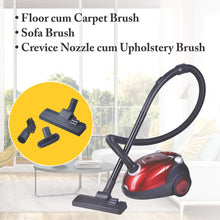 Load image into Gallery viewer, Inalsa Spruce Vacuum Cleaner-1200W for Home with Blower Function, 2L Reusable dust Bag, 2 years warranty, (Red/Black) - Home Decor Lo