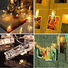 Load image into Gallery viewer, CITRA Waterproof LED String 16 Clips Fairy Twinkle Diwali Party Christmas Home Decor Festivals Lights for Decoration for Hanging Photos, Cards and Artwork - Warm White - Home Decor Lo