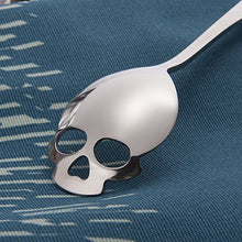 Load image into Gallery viewer, Skull Sugar Spoon : FOXAS 304 Stainless Steel Skull Sugar Spoon Tea and Coffee Stirring Spoon Set of 6 (18/10 Chromium Nickel) - Home Decor Lo