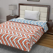 Load image into Gallery viewer, Divine Casa Home Linen 100% Cotton Reversible Kids Dohar, Blanket, Quilt, Throw Single Bed (Abstract, Orange) - Home Decor Lo