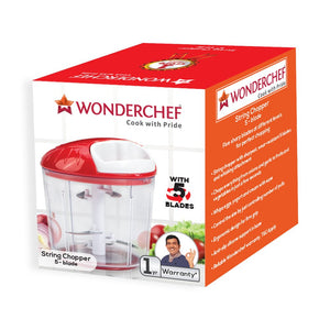 Wonderchef Plastic Chopper, Red/White - Home Decor Lo