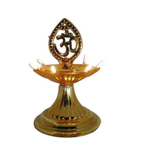 Load image into Gallery viewer, Starvin 1 Layer Electric Gold LED Bulb Lights Diya||7 Deep|| Deepak for Pooja || Puja || Mandir Diwali Festival Decoration 7 deep Diya || Make in India || Pack of 1 || R -68 - Home Decor Lo