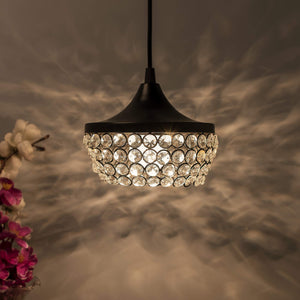 Homesake Matt Black Crystal Hanging Goblet Light, Ceiling Light, Nordic E27 Pendant - Home Decor Lo