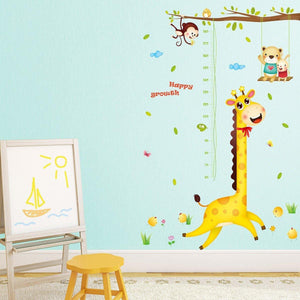 Amazon Brand - Solimo Wall Sticker for Kids' Room (Happy Growth Giraffe,  Ideal Size on Wall: 126 cm x 183 cm) - Home Decor Lo
